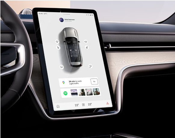 Una pantalla del conductor de 9"
